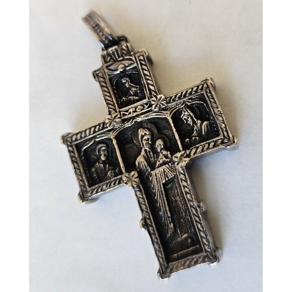 Vintage Sterling Silver Cross Pendant 925